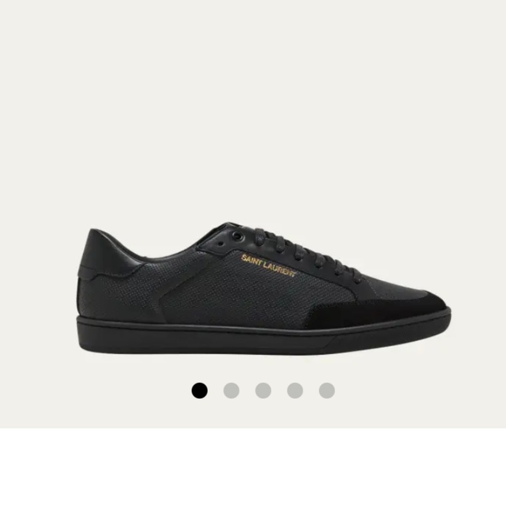 BNIB Men’s Saint Laurent court classic low-top sneakers perforated size 40/US7
